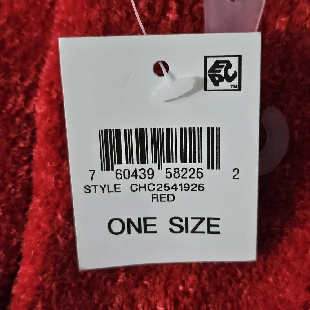 2/$20 Charter Club Solid Red Chenille Gloves Soft Winter Accessories NWT